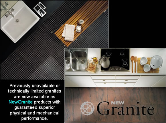 Previously unavailable or technically limited granites are now available as NewGranite products with guaranteed superior physical and mechanical performance.